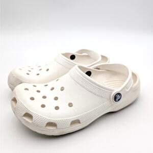 Crocs Classic Clogs Ankle Strap Round Toe Slip On Shoes Kids White Size J6 EU22